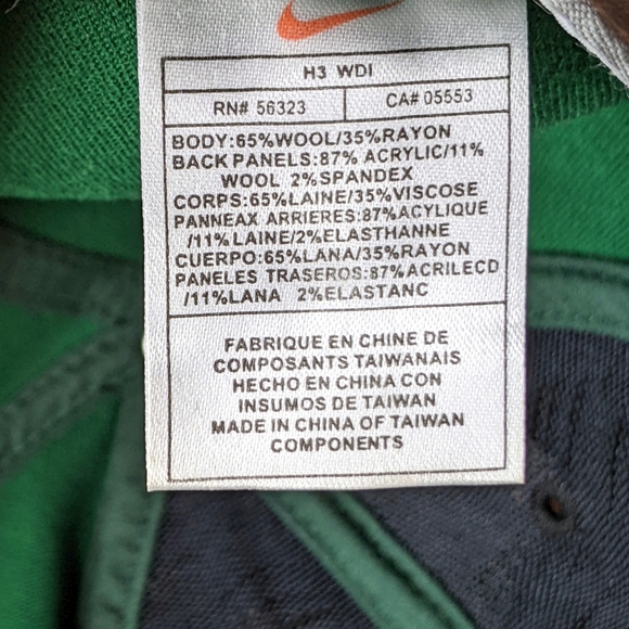 Vintage Nike Boston Celtics Hat Baseball Cap Flex Fitted L Large 7⅜ 7½ 7⅝ VTG Bk - Picture 7 of 7